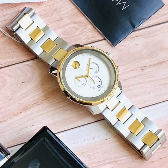 MINT NEW Movado Men's Bold Two Tone Watch - Picture 1 of 5